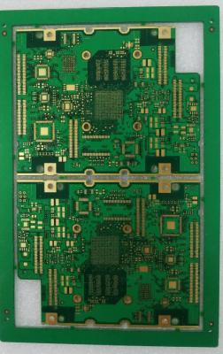 中国 HDI PCB Board 6L 1OZ EING 0.1mm Hole gold finger Green Soldermask For Data Stroage 販売のため