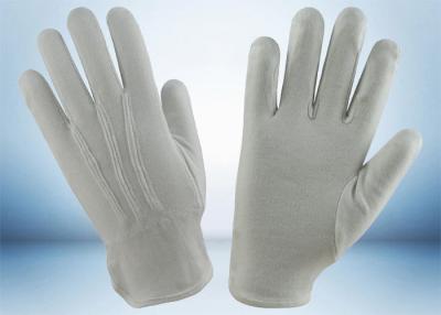 China Single Elastic Line Mens White Cotton Gloves Breathable For Laboratory Workers for sale