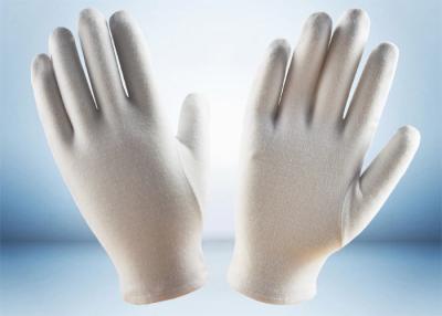 China Light Weight Cotton Work Gloves Absorbing Sweat White Jewelry Handling Gloves for sale