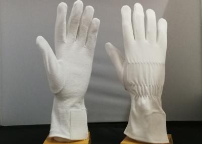 China Combed Yarn Industrial Work Gloves , Heavy Duty Cotton Gloves With Magic Strips for sale