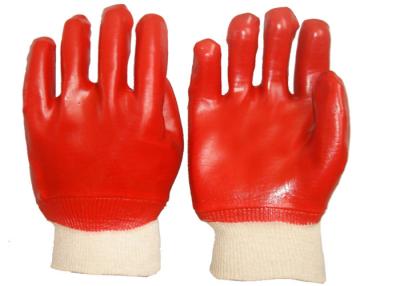 China Fashion Design PVC Coated Gloves Cotton Interlock Lining High Durability for sale