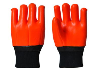 China Guantes de la mano del PVC de la antisepsis, resistencia excelente del resbalón de los guantes del trabajo del tiempo frío en venta