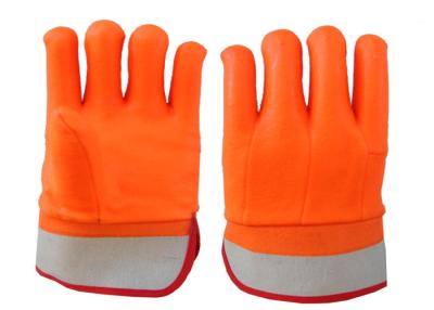 China Spray Sandy Finish PVC Coated Gloves 26cm Size Multi Functions Free Samples for sale