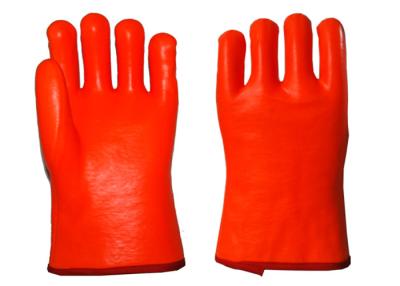 China 3 Layers Liner PVC Coated Work Gloves , Thermal Waterproof Gloves Smooth Finished for sale