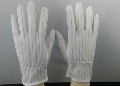 China ESD Stripe Splicing Anti Static Hand Gloves Point Plastic Washable Material for sale
