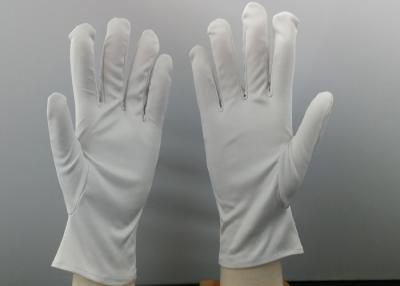 China Anti Dust Jewelry Handling Gloves , Microfiber Jewelry Gloves Silk Screen Printed for sale