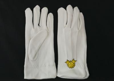 中国 人間工学的の設計軍の白い服の手袋は、正式の手袋21sの綿の糸行進します 販売のため