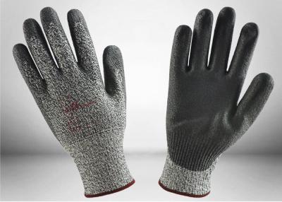 China Customized Color PU Palm Coated Gloves , Cut Level 5 Safety Gloves Light Weight for sale
