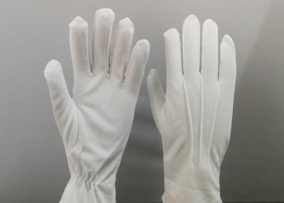 China Los guantes de nylon 100% de la banda del punto con tres líneas de las puntadas encendido apoyan en venta