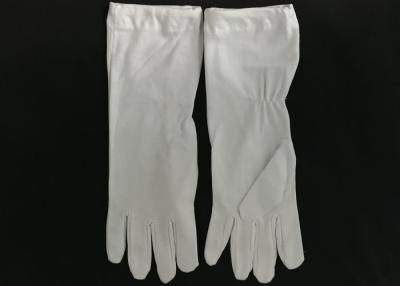 China Bleached White Marching Band Gloves 33cm Glove Length Oeko-Tex Standard Assured for sale