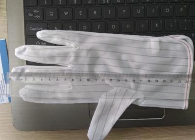 China El doble hizo frente a muestras libres de atracción conductoras de la fibra estática anti de los guantes del ESD en venta