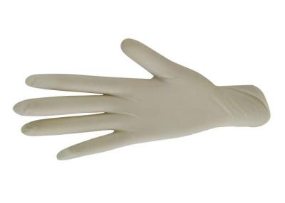 China Disposable Rubber Nitrile Coated Gloves White Color Beaded Cuff 245mm Length for sale