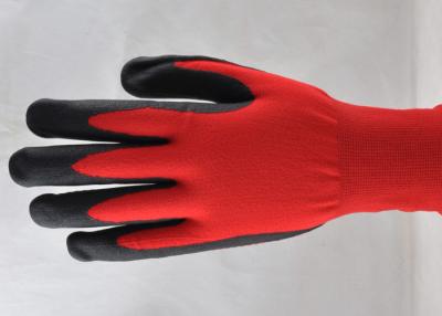 China Nitrile Dots Style Safety Work Gloves 95% Nylon Material Excellent Dexterity for sale