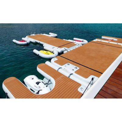 China Jet Ski Dock Inflatable Floating Platform For Yacht DWF Docking For Motorboat OEM Floating Island for sale