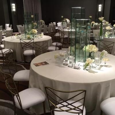 Chine Chaise de banquet d'acier inoxydable de chaise de mariage en métal de salle de bal d'hôtel taille de 34,4 pouces à vendre