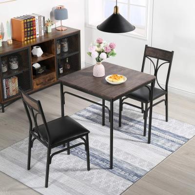 China Rust Proof 3 Piece Dining Table Set Industrial Style Dining Room Sets for sale