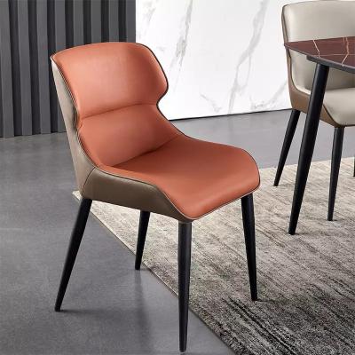 China High Bearing Apartment Metal Legs Dining Chairs Thickened Cushion for sale