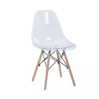 China ISO9001 Eiffel Cadeira lateral de jantar com almofada PU Tulipa cadeira de jantar antienvelhecimento à venda