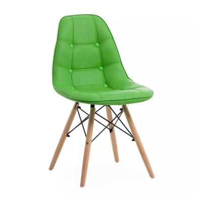 China Polyurethane Leather Eiffel Chair Upholstered Eiffel Chair Steel Frame Beech Leg for sale