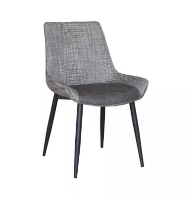 China 59*50*80cm Metal And Fabric Dining Chairs Grey Material Dining Chairs for sale
