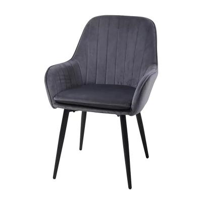 China ISO9001 Nordic Grey Velvet Dining Chairs Luxury Restaurant Dining Chairs 5.4kgs for sale
