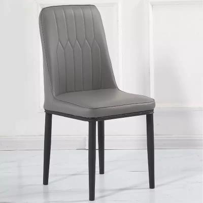 China ISO9001 Industrial Style Dining Chairs High Back Leather Dining Chair Anti Wear for sale