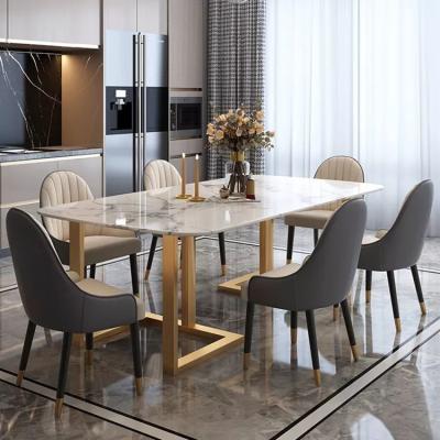 China ISO9001 Marble Kitchen Table And Chairs 5 Piece Marble Dining Set for sale