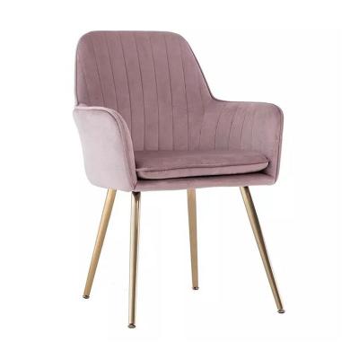 China Nordic Style SH76cm Modern Metal Dining Chairs Purple Wear Resistance for sale