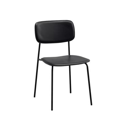 China PU Italian Style Dining Chairs With Stainless Steel Legs 150kg Bearing Capacity for sale