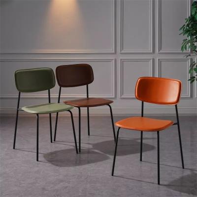 China High Resilience Cafe Dining Chair Restaurant Leather Chair Breathable for sale