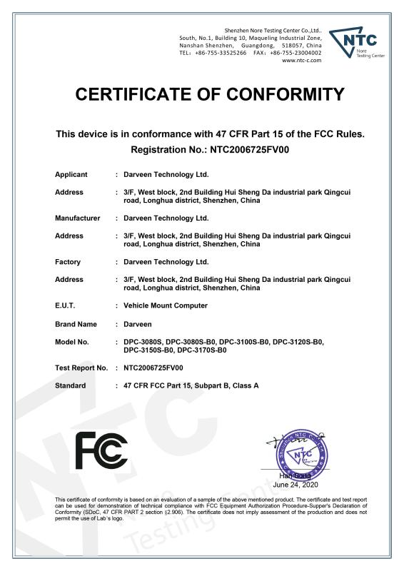 FCC - Darveen Technology Ltd