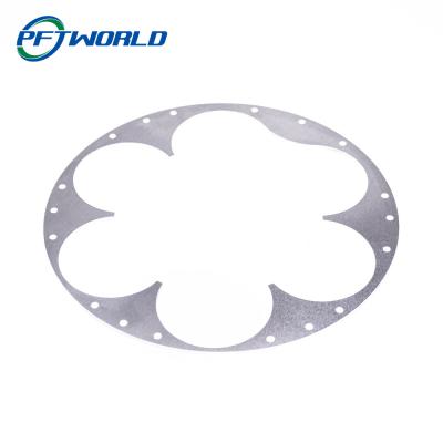 China Sheet Metal Parts; Laser Cutting of Aluminum Parts, Bear Shaped; Circular; The Inner Hole is Flower Shaped for sale