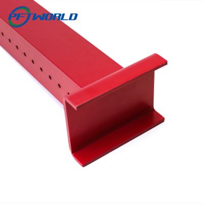China ODM Bending Sheet Metal Parts Red Bracket Powder Coating Computer Accessories for sale