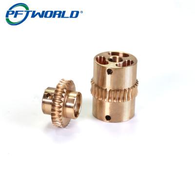 China Custom Precision CNC Machining Milling Turning Brass Bronze Parts Worm Gear Te koop