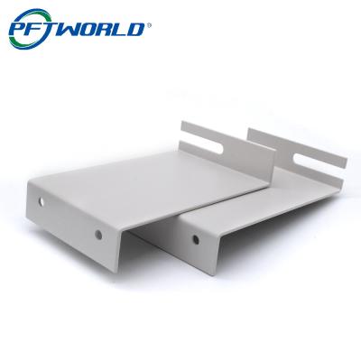 China Aluminio personalizado 7075 de hoja de flexión piezas metálicas soporte de precisión de la capa de polvo en venta