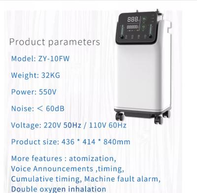 China Full Intelligent portable Nebulizer Oxygen Machine generator 10 Liter for sale