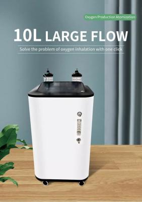 China 96% 10 Litre Dual Flow Portable Poc Oxygen Concentrator For Travel 5lpm 10 Lpm for sale
