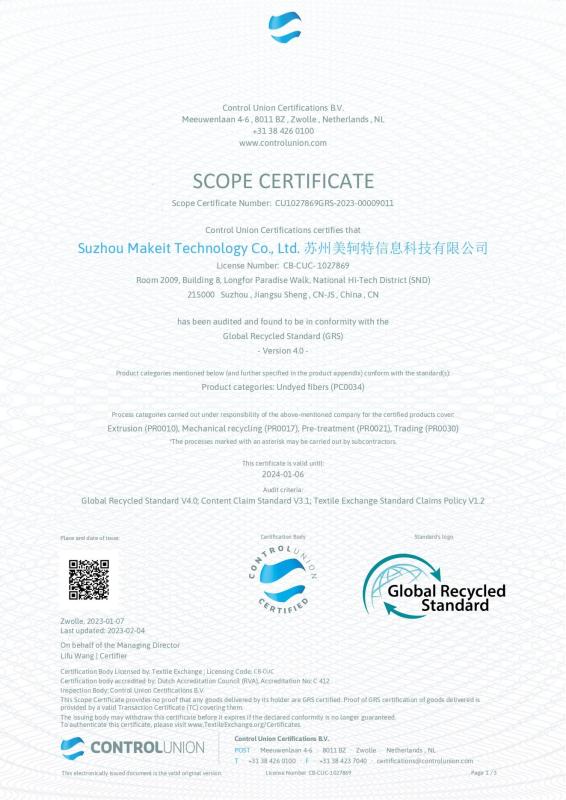 GRS - Suzhou Makeit Technology Co.,Ltd.