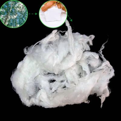 China Cor branca crua alta da fibra de grampo de rayon viscoso de Breathability para tecido não à venda