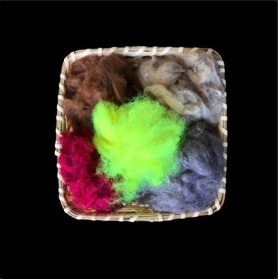 China Solid Dope Dyed Polyester Staple Fiber 1.2D×38mm With Excellent Color Fastness for sale