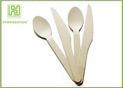 China Biodegradable Bulk Wooden Disposable Cutlery 6.3'' Eco Friendly Flatware for sale