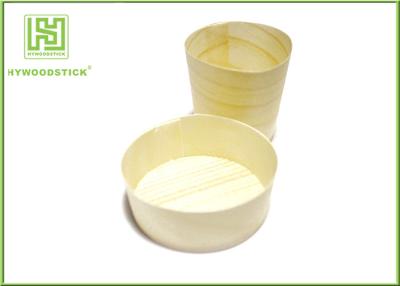 China Disposable Pine Wooden Round Cup Mini Dessert Cup for sale