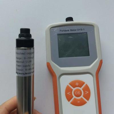 China Sensor 6V do oxigênio da água DS380 dois medidor de oxigênio da água da calibração SS316 do ponto à venda