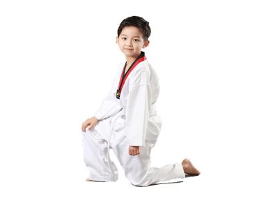 China Kids Taekwondo Dobok Uniform , SGS Approval Taekwondo Fighter Uniform for sale