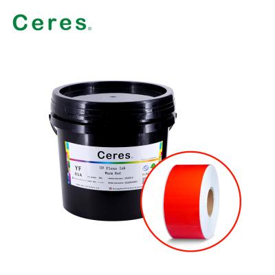 China Solvent Base Uv Flexo Ink Warm Red For Narrow Web Label Machine for sale