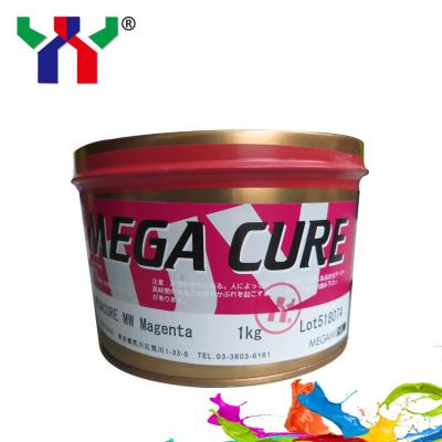 China Tinta de secagem rápida deslocada UV da tinta CMYK da cura mega de Megami para a impressão plástica à venda