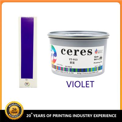 China EN71 3 Ceres Violet Offset Printing Ink Anti Skinning Paper High Gloss for sale