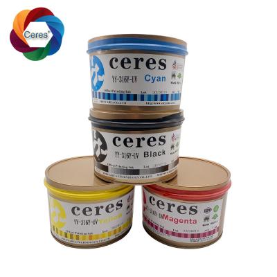 China MSDS Ceres Pantone UV Offset Ink CMYK Paper Plastic Cups Printing Ink for sale