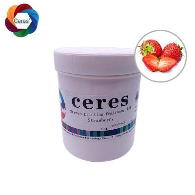 China Ceres Security White Ink Perfume 1kg Can Strawberry Screen Printing Ink for sale