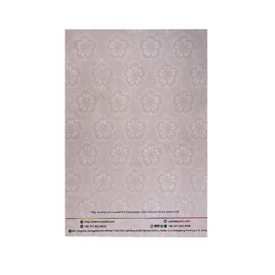 China A4 25% Linen Security Watermark Paper 75 Percent Cotton 100 Gram Anti Counterfeiting for sale
